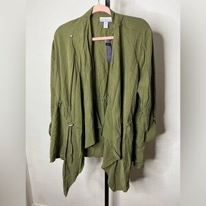 NWT Motherhood Maternity Nursing Army Green Jacket Size 2xl